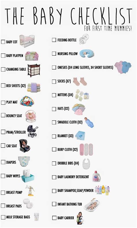 First Baby Checklist .